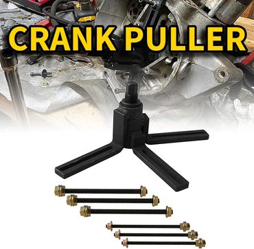 Crank puller tool for crankshaft removal and case splitting on scooters and mopeds