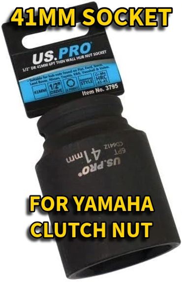 41mm socket tool for removing Yamaha scooter clutch nut – for 2-stroke scooter maintenance