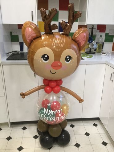 Reindeer stuffed balloon inc small balloons or a gift 