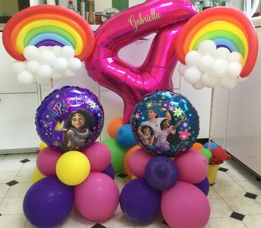 Encanto Balloons with Rainbow pots 