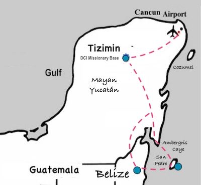 School of Missions in 3 Regions of the World: Mayan Yucatan / Ambergris Caye Caribbean Island / Beli
