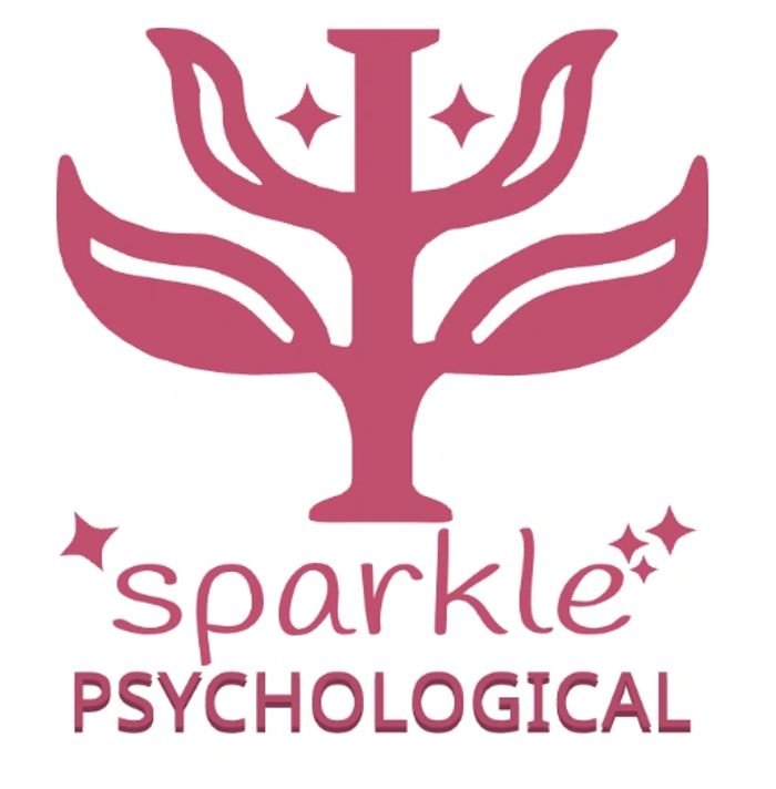 Logo of Sparkle Psychological with a stylized tree and stars.