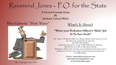 Pilot episode poster for Reverend Jones comedy series.