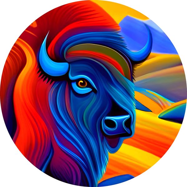 indian buffalo tribal colorful