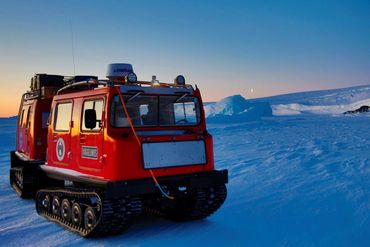 The Hägglunds vehicle, workhorse of the Australian Antarctic Program and many others. 