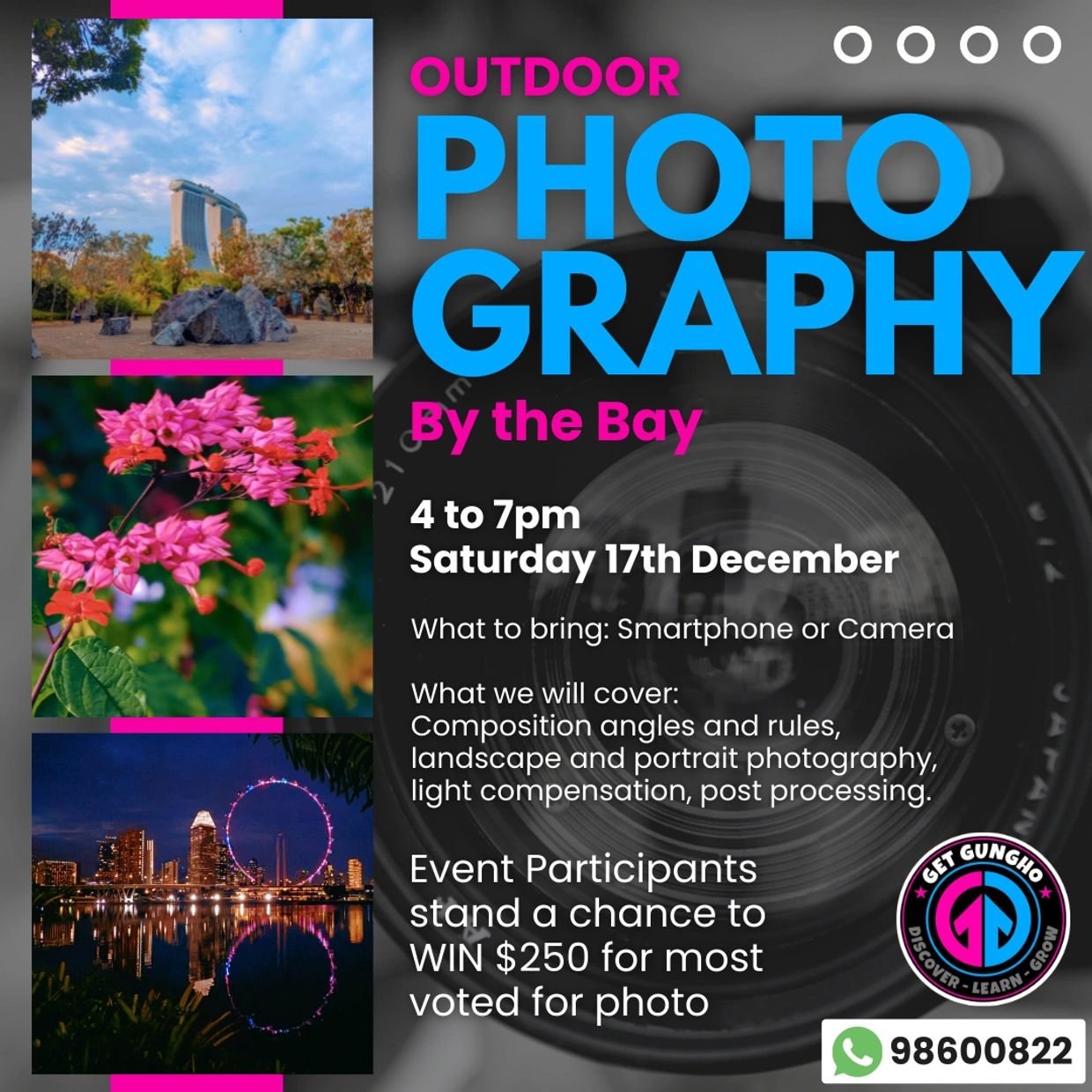 Outdoor Photography Tour Event Gardens By The Bay Singapore. Saturday December 17th 2022