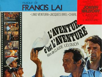 visuel de l'Aventure c'est l'aventure avec Brel et Ventura, musique de Francis Lai