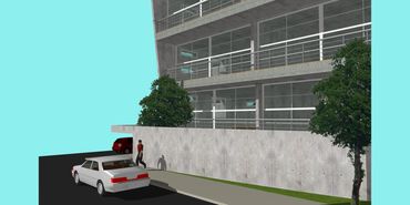 Vista de volumetría en calle Darwin en Polanco para proyecto de vivienda vertical 