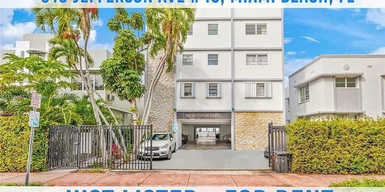 1 Bed / 1 Bath Apartment for rent on Jefferson Ave in Miami Beach Real Estate #forrent #miamibeach