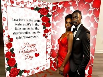 Red jumbo love card