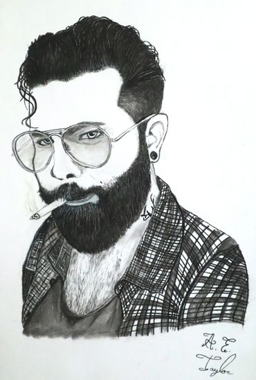 Self-Portait. Charcoal. 11X14. 2023