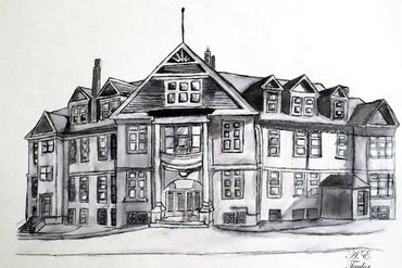 The Grace Maternity Hospital. Brush & Ink. 8x10in. 2016