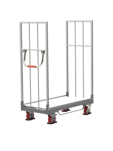 Lean Basic Trolley LC12060, 500kg capacity, towable, multi-level shelves, heavy-duty castors.
