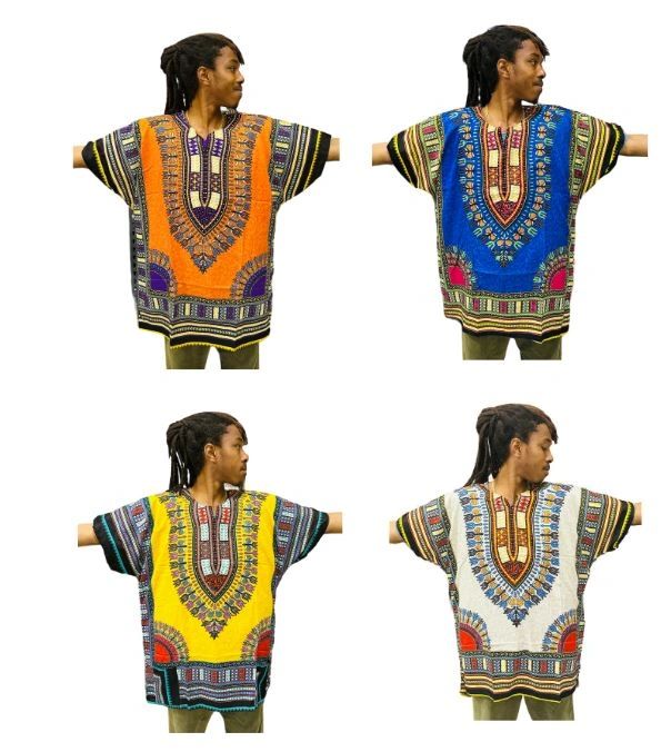 Wholesale Dashiki Assorted Color (8 Pieces) @ $8.50/each