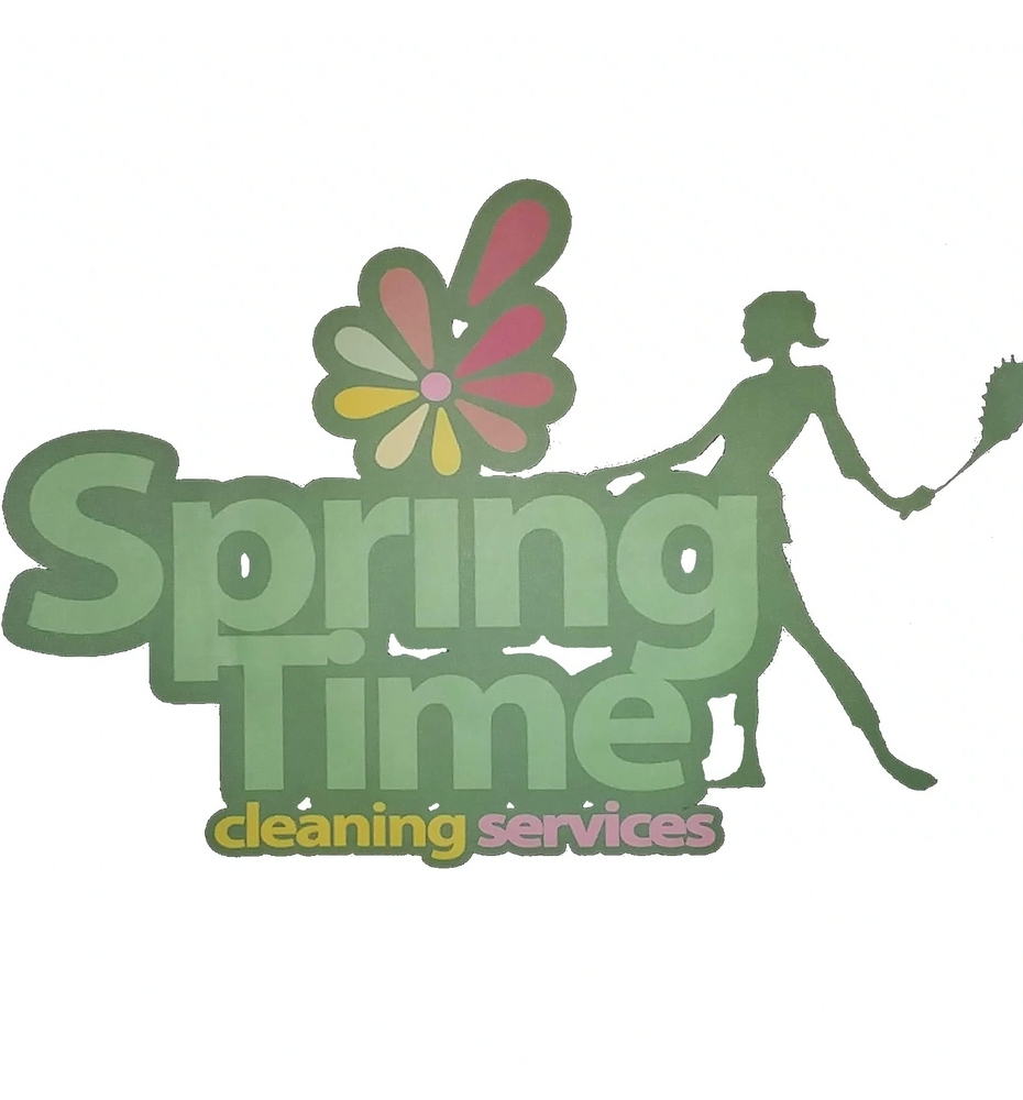 springtime cleaning logo. 
