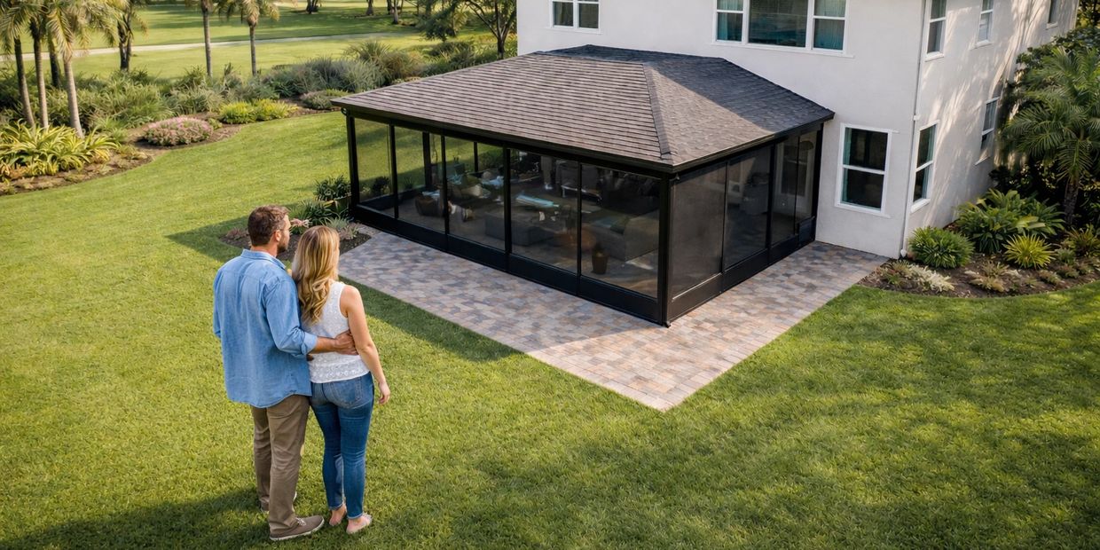 Custom screen room and patio enclosure in Orlando FL
