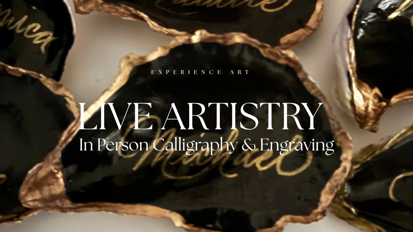 New England calligraphy and engraving live events and artistry for brand launch and weddings