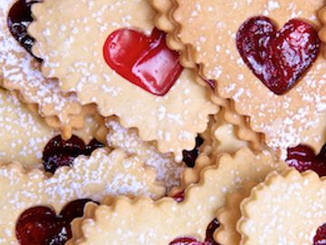 Raspberry jam shortbread cookies