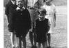 Lewis & Aurore Ouellette's kids, 1940s. Rear: Claudette, Rita, Edna. Front: Claude, John Ouellette.