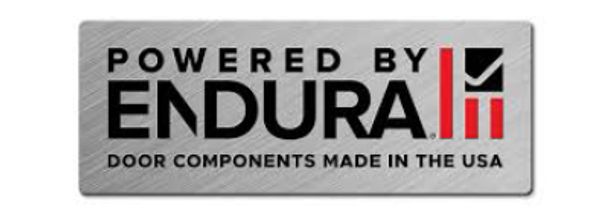 Logo of Endura door components made in the USA.