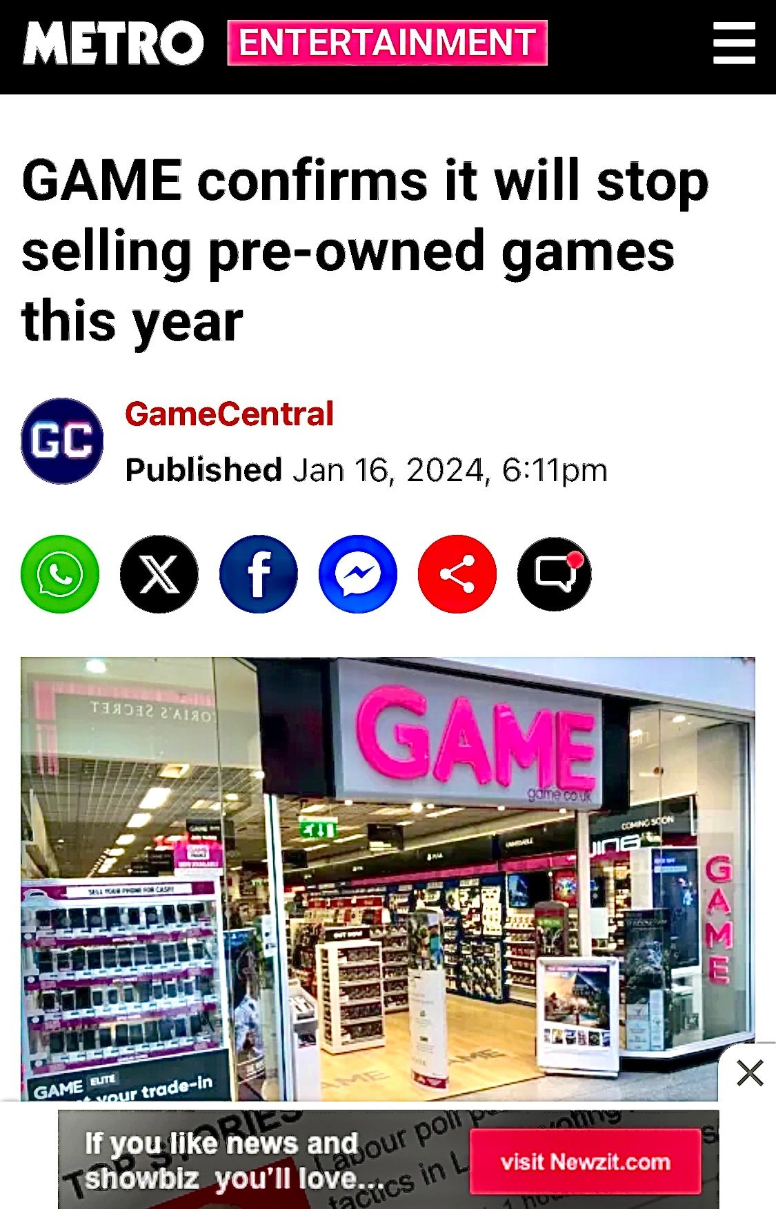 Game to stop Buying and Selling Preowned Used Game s