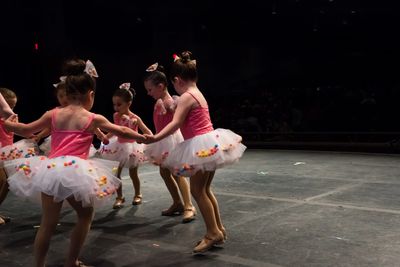 Pre-school dancers performing in dance Recital at Dracut dance studio. 