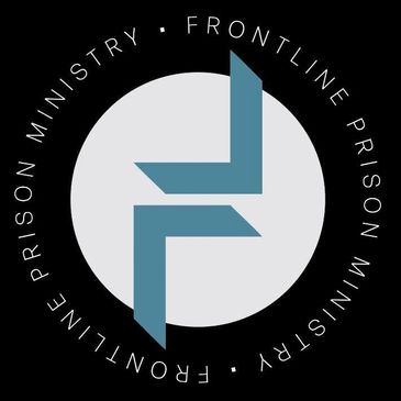 Logo of the Frontline Prison Ministry with stylized initials inside a circle.