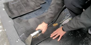 Hot water extracting car mats
