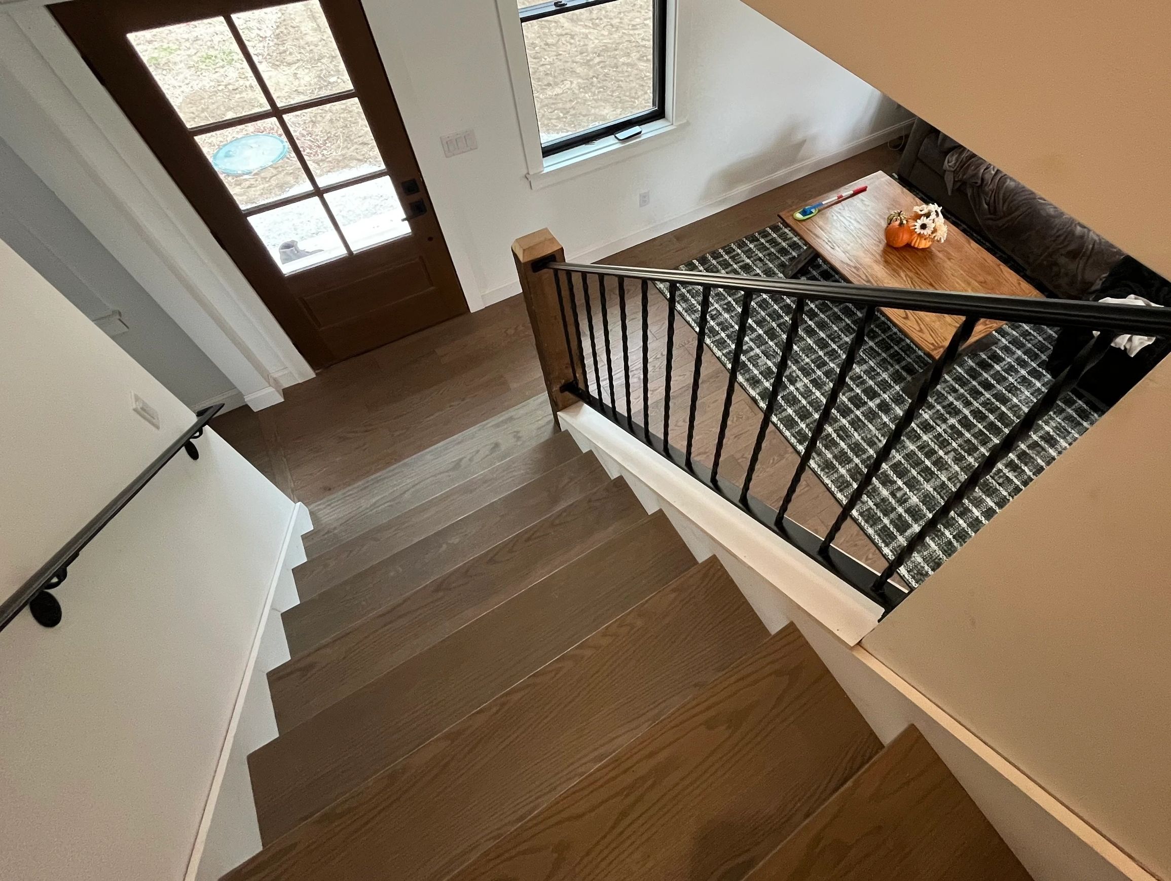 interior powdercoated steel handrail