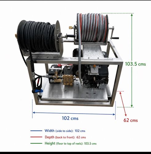 Stainless van mount box skid and stainless steel reels 