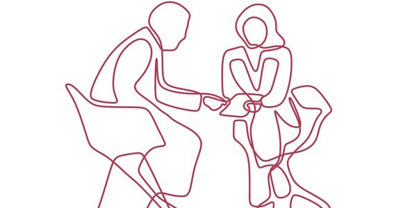Coaching illustration in blush pink