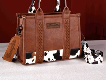 Wrangler whipstitch patchwork crossbody tote
