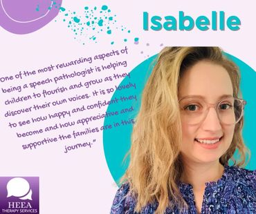 Speech Pathologist Isabelle