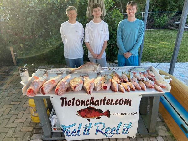 Offshore fishing Charter for Red Grouper, Snapper and Porgy. Sanibel Island, Fort Myers Florida.