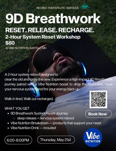 9D Breathwork workshop for nervous system reset and energy recharge.