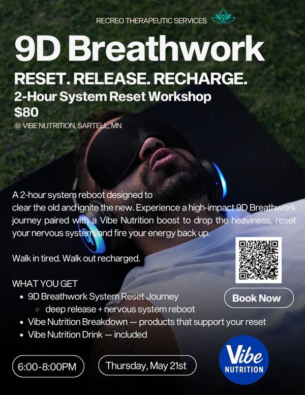9D Breathwork workshop for nervous system reset and energy recharge.