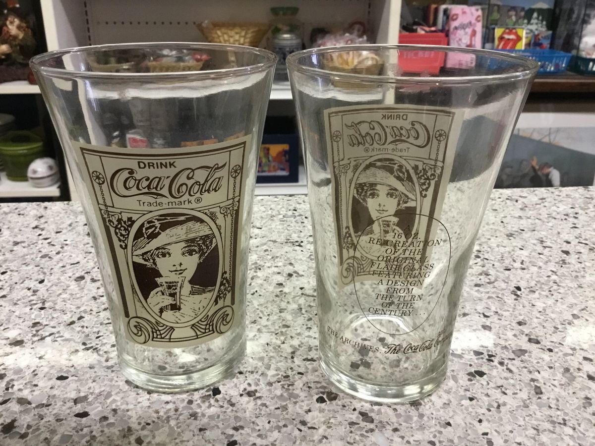 .Coca cola glass cup from the archives.