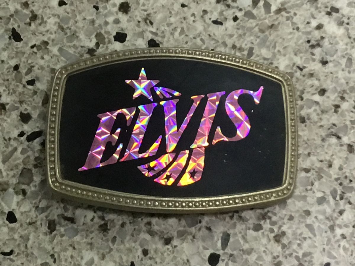 .Elvis Presley purple belt buckle