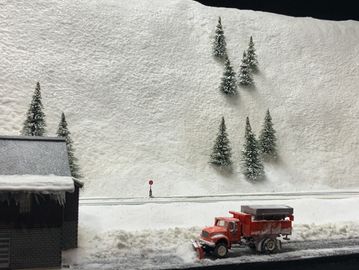 HO scale model of snow plow in Winter Park