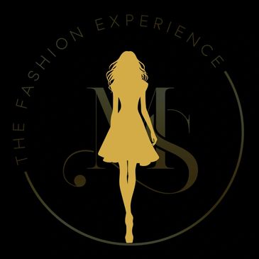 Elegant gold silhouette of a model with 'Model Status Events' logo in black background.