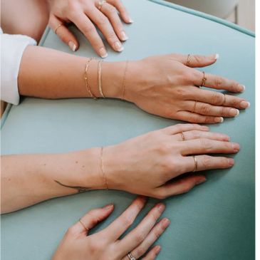 Style these sweet permanent rings in 14k gold-filled and sterling silver chain options. 