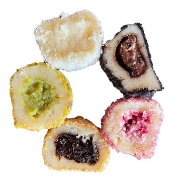 Assorted chocolate treats with various fillings.