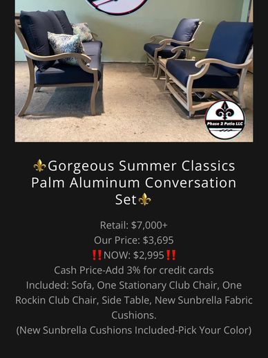 Summer classics patio furniture  