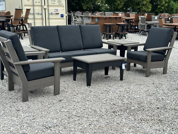Cushioned Poly Deep Seating Sofa Set