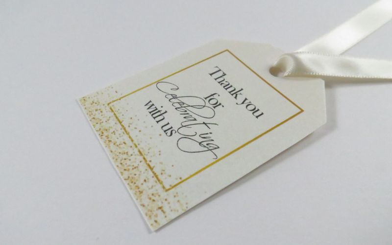 Generic: "Thank you for celebrating with us" ・ Cream satin ribbon