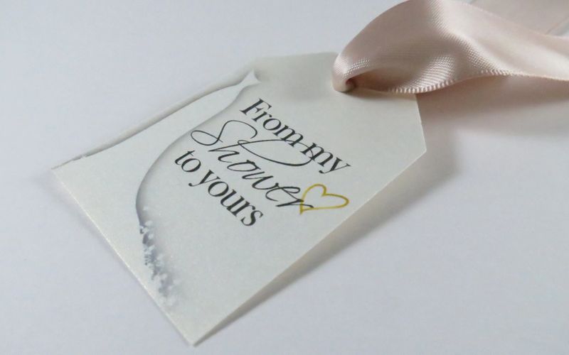 Bridal (2): "From my shower to yours" ・ Champagne gold satin ribbon  