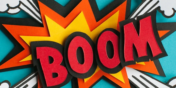 Colorful comic book Boom 