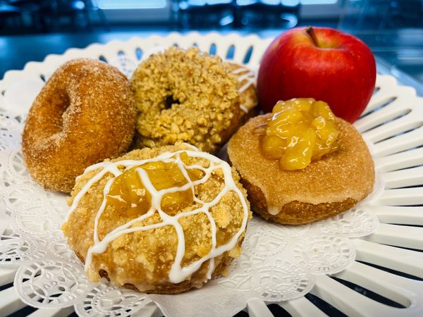 Apple Cider Donuts and Apple Crumb Donuts
