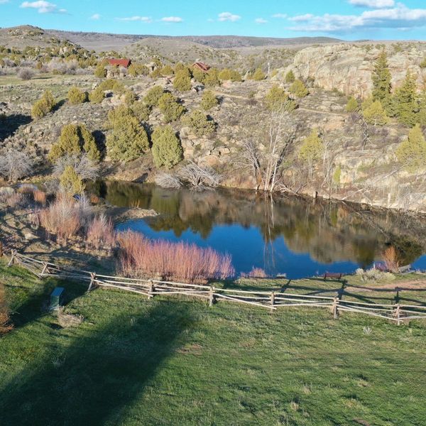 Pond aeration at Brush Creek Ranch, Wyoming