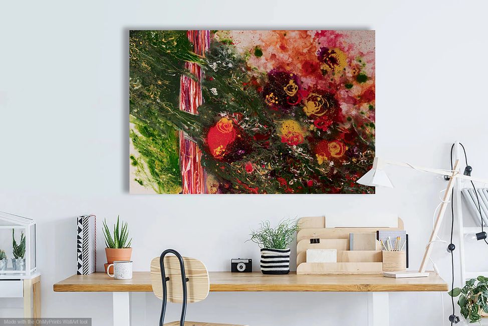 Acrylic abstract artist, Rosemary Craig's Efflorescence